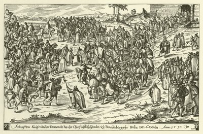 1595年10月6日、ブランデンブルクの選挙人であるジョン・ジョージを訪問して、ベルリンにデンマーク国王クリスチャン4世が到着 作： European School